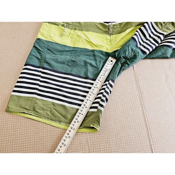 Patagonia Stretch Planing Board Shorts Mens 34 Multi-stripe Button Lace Up - Picture 6 of 6